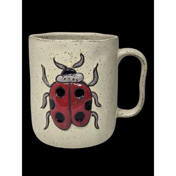 Anthropologie Woodland Coffee Tea Mug Ladybug - Picture 2 of 9